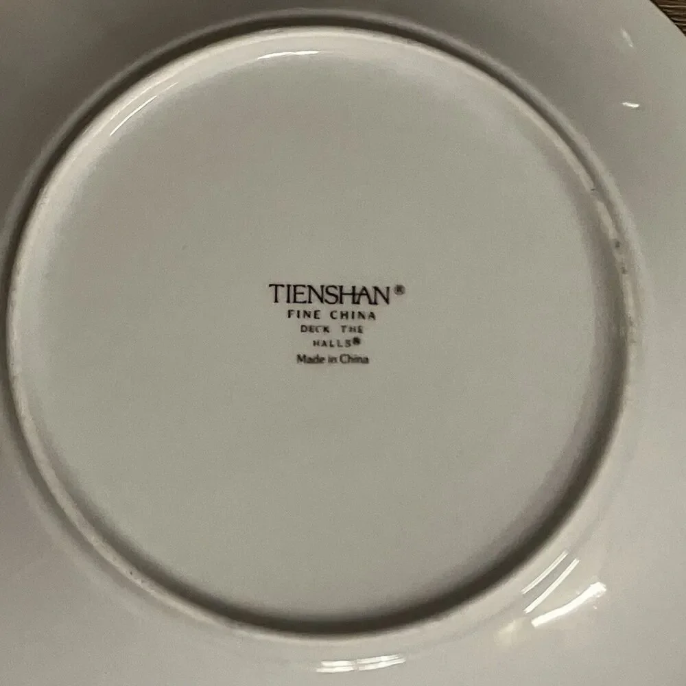 Tienshan Deck the Halls Salad Plate 12 Days of X-Mas Ten Lords Leaping Replace